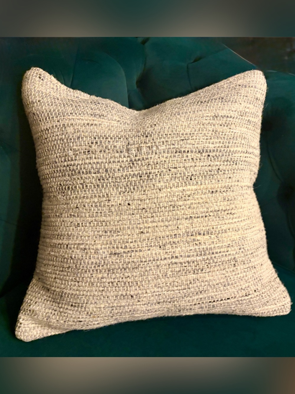 Pottery Barn 20x20 inch Cream Tan Tweed  Accent Pillow Cover. NWOT